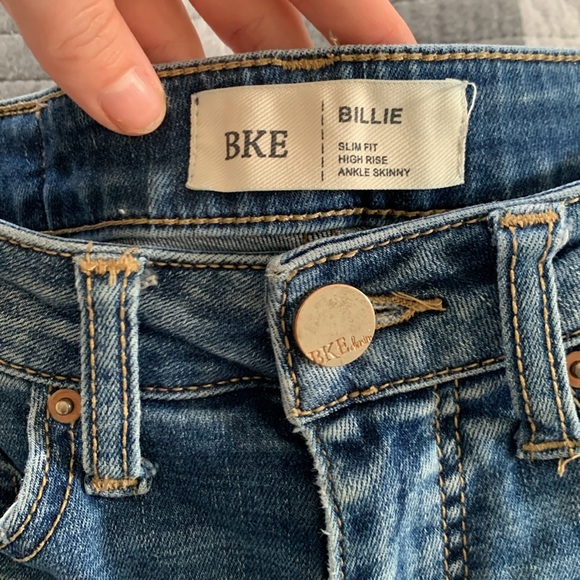 BKE BILLIE Slim Fit High Rise Ankle Skinny Distressed Blue Jeans from Buckle - Picture 7 of 12